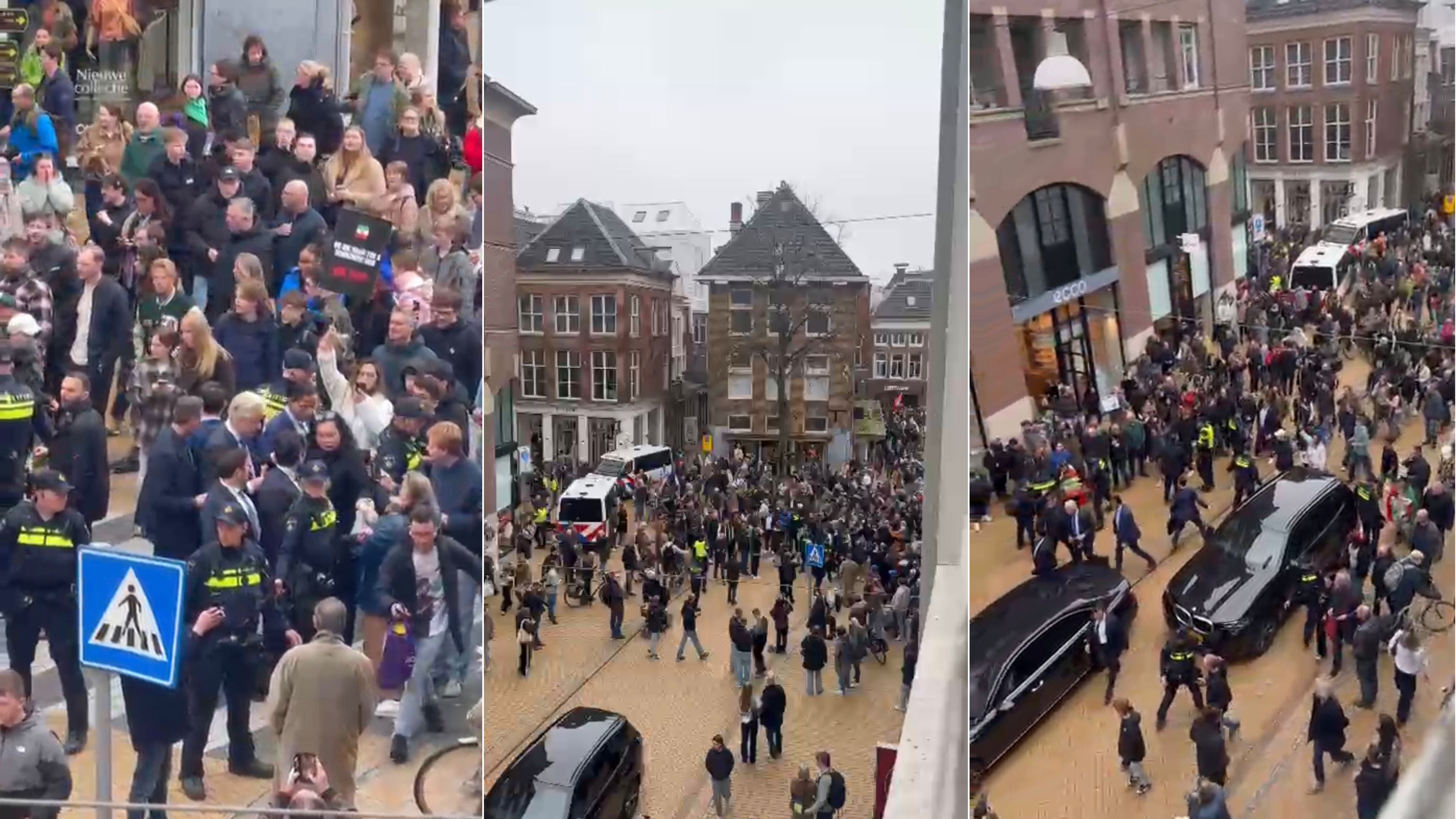 Video | Wilders onder luid boegeroep en met de staart tussen de benen ‘weggejaagd’ uit Groningen